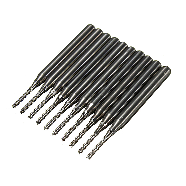 

10pcs 1.2mm PCB End Mill Engraving Bits Cemented Carbide CNC Cutting Drills